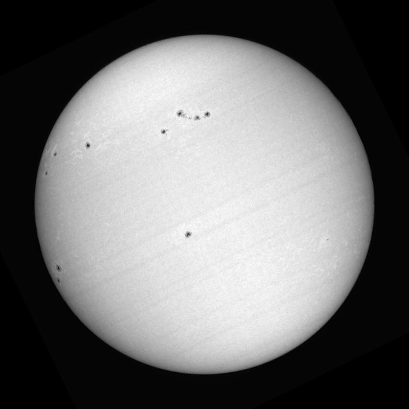 Disque solaire traité (continuum)