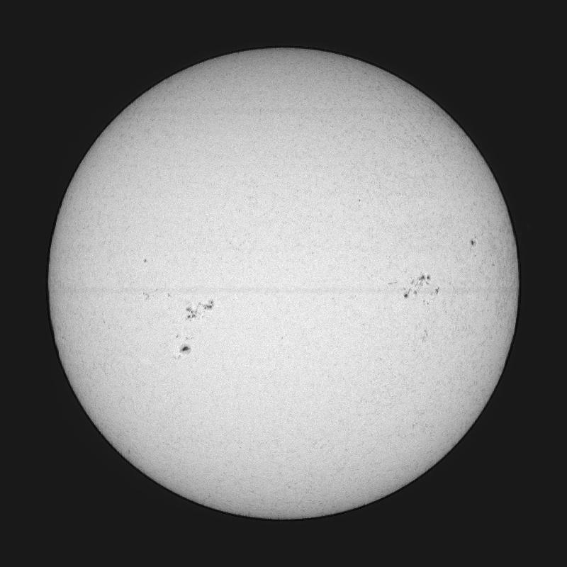 Disque solaire traité (continuum)
