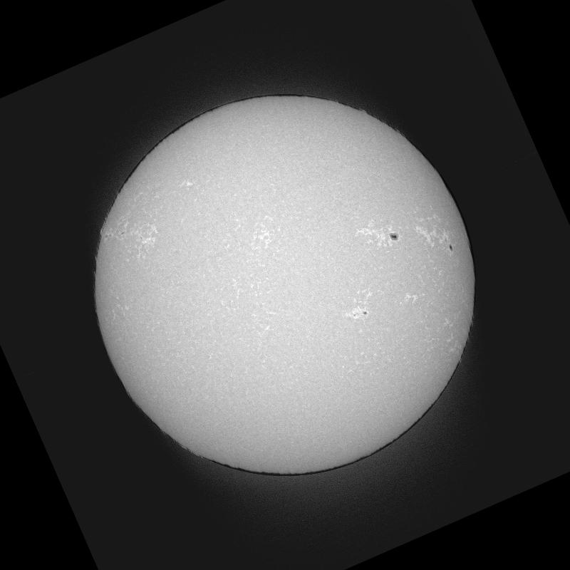 Disque solaire traité (continuum)