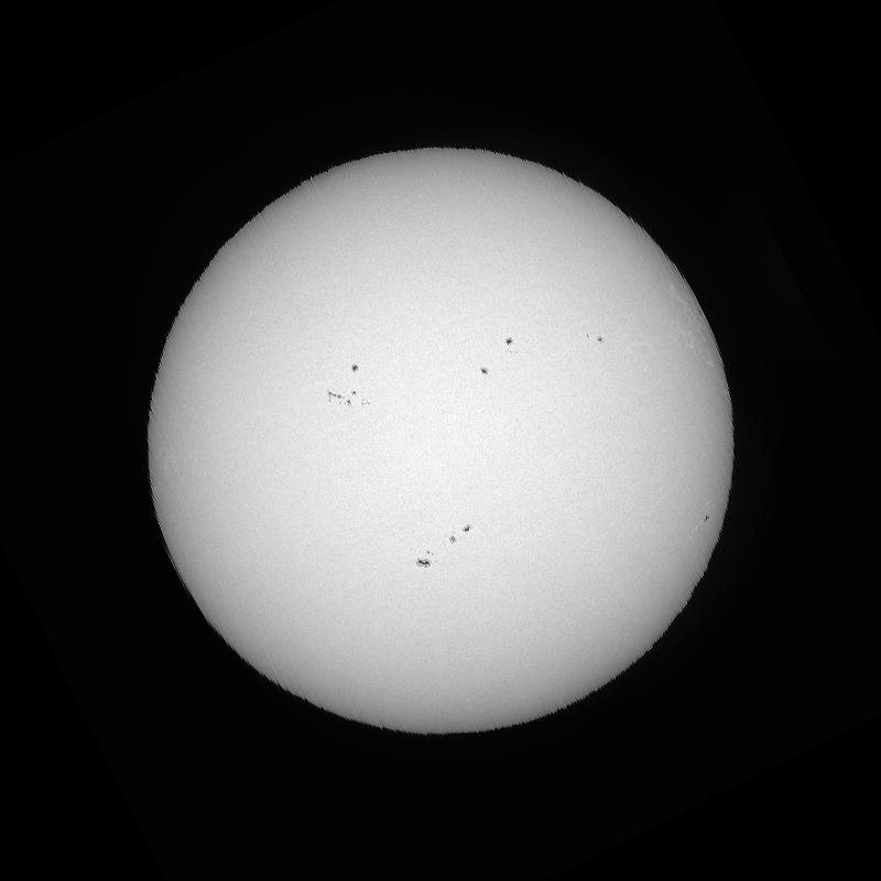 Disque solaire traité (continuum)