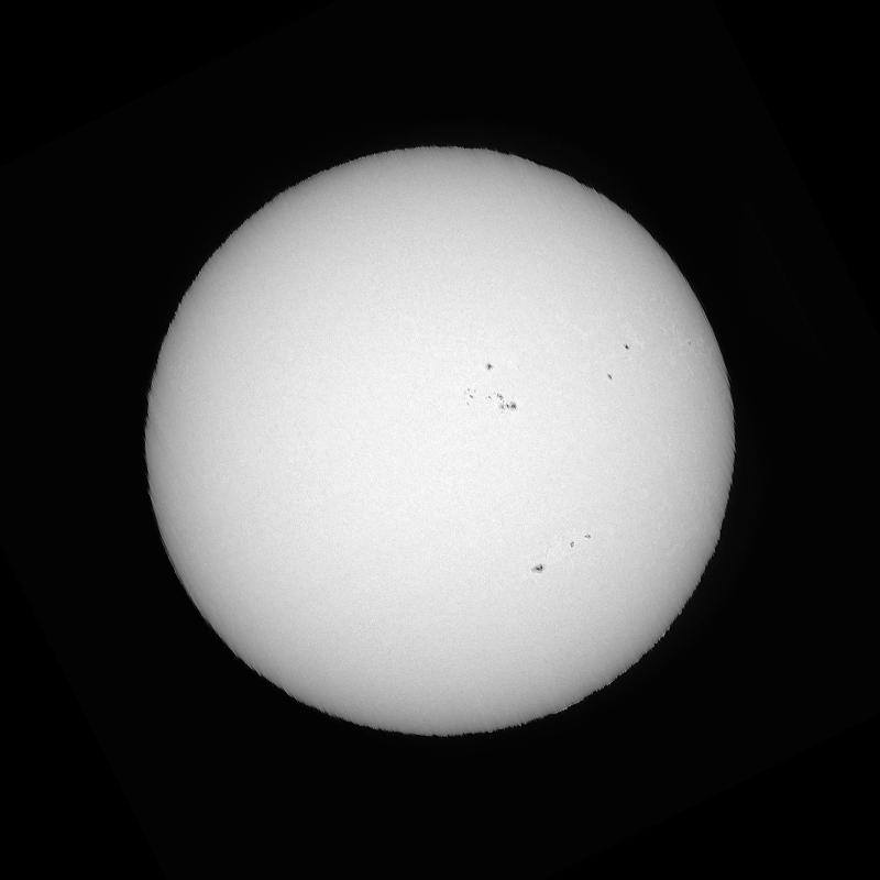 Disque solaire traité (continuum)