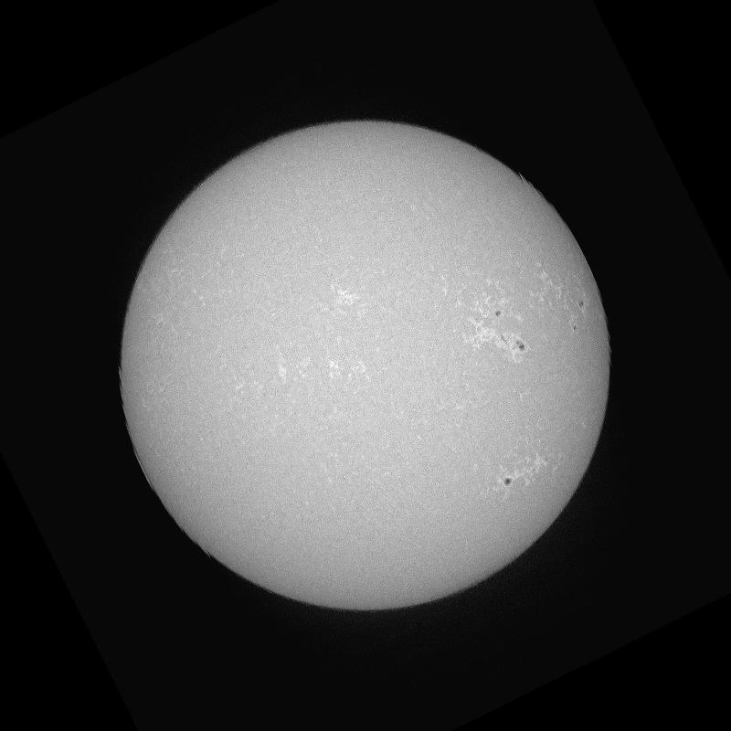 Disque solaire traité (continuum)