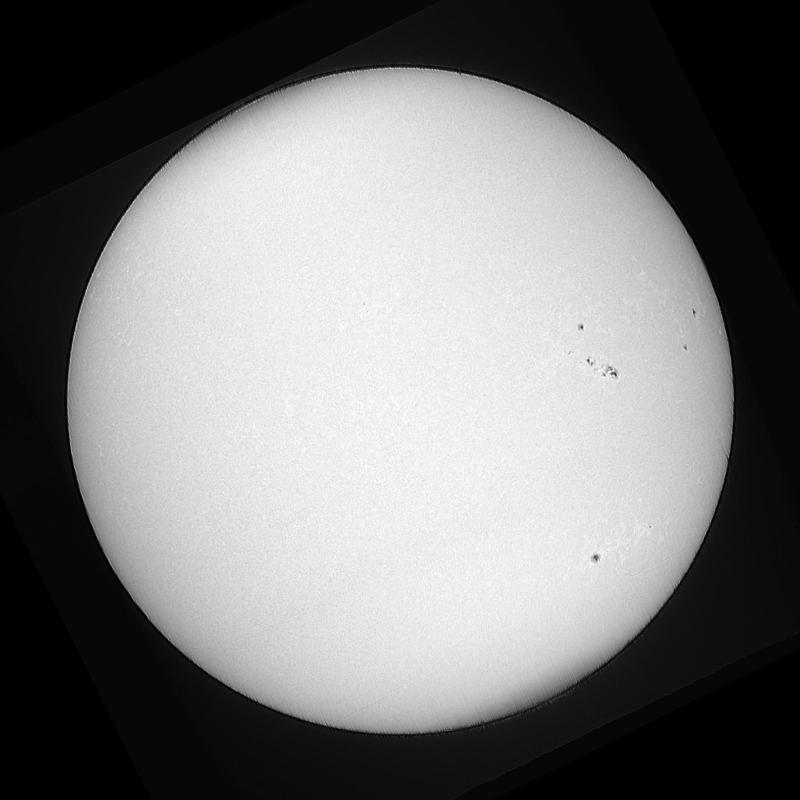 Disque solaire traité (continuum)