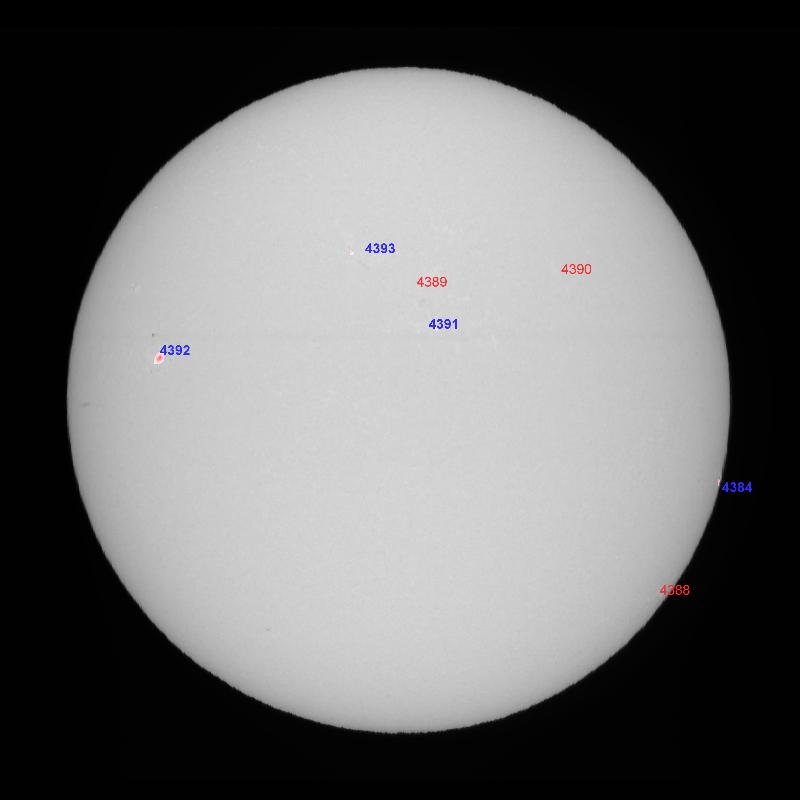 Régions actives (continuum)