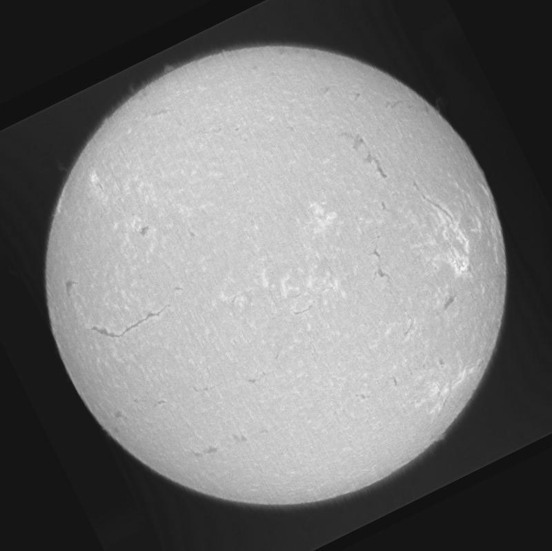 Processed solar disk