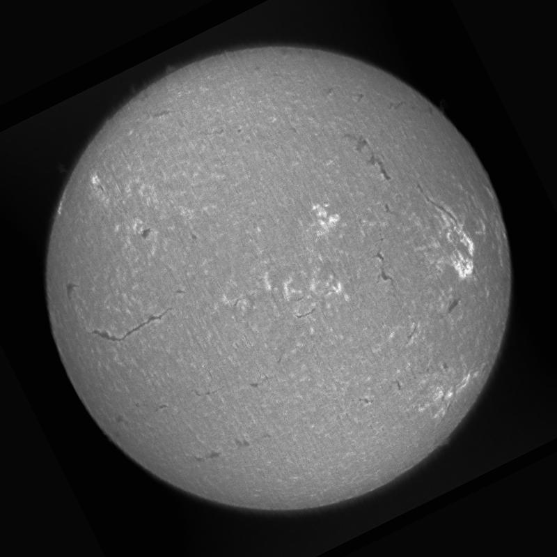 Solar disk processed in GIMP