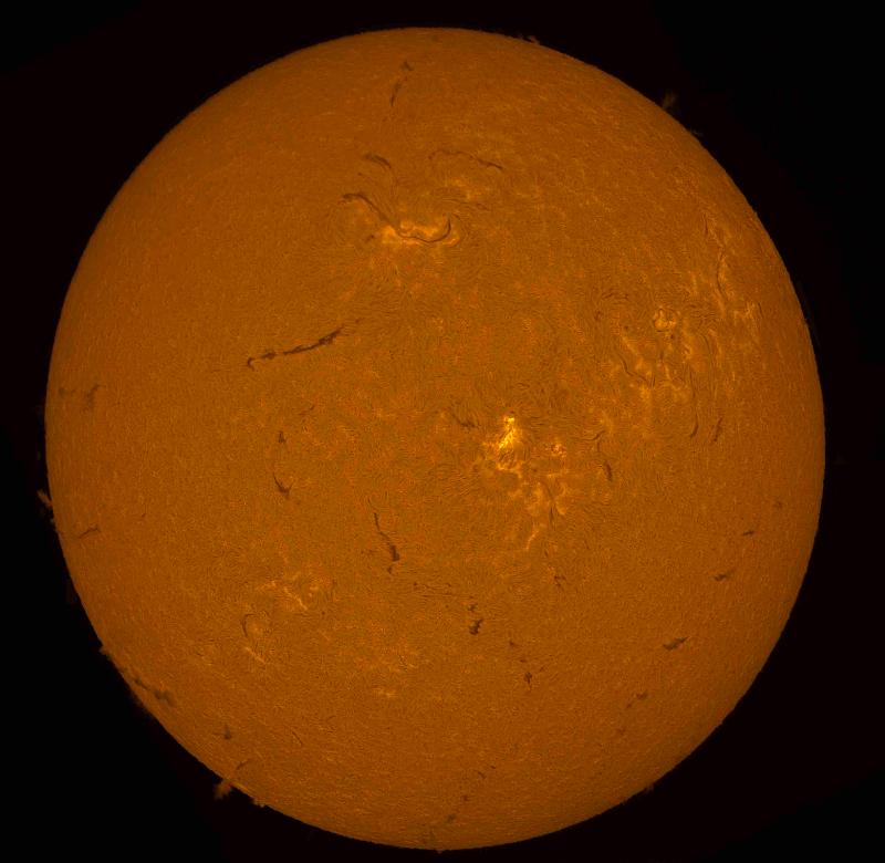 H-alpha stacked and colorized