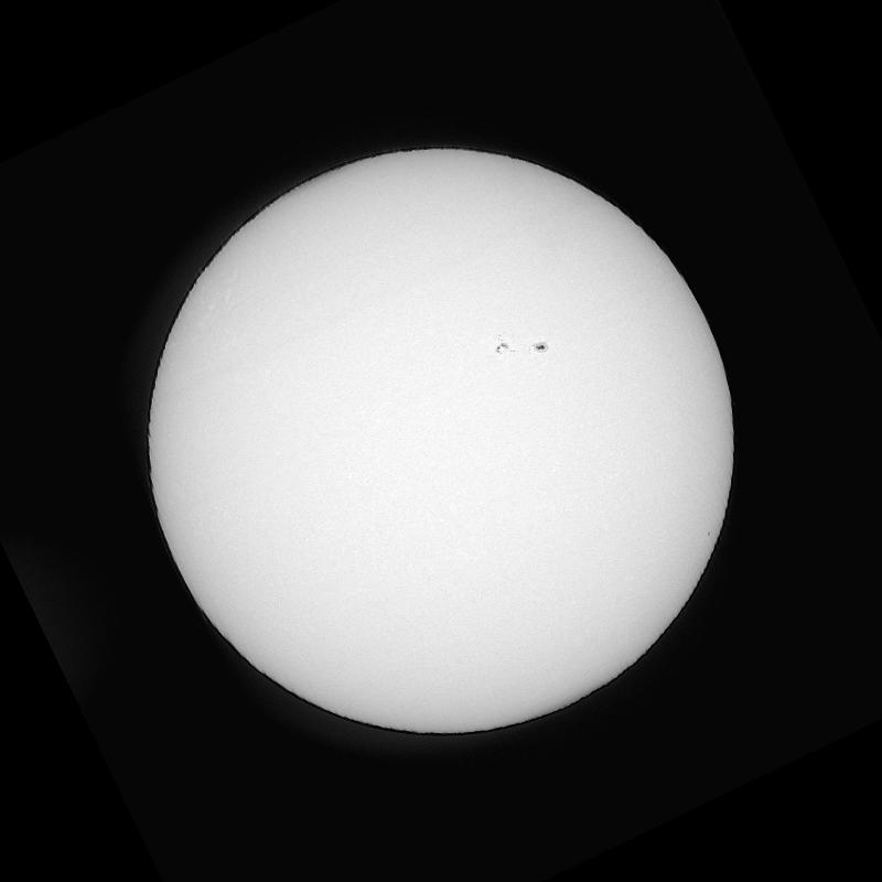 Disque solaire traité (continuum)