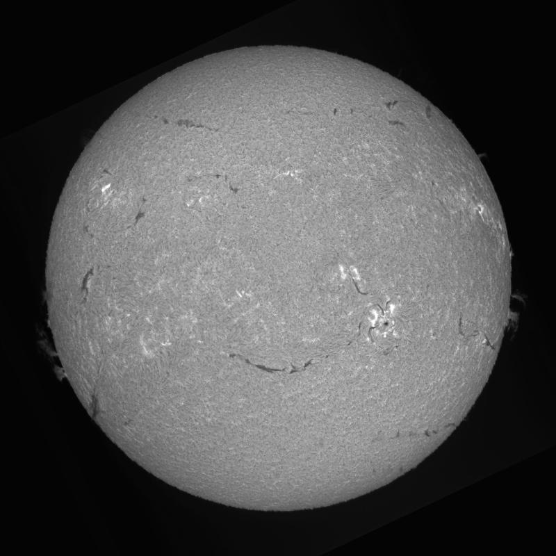 Processed solar disk