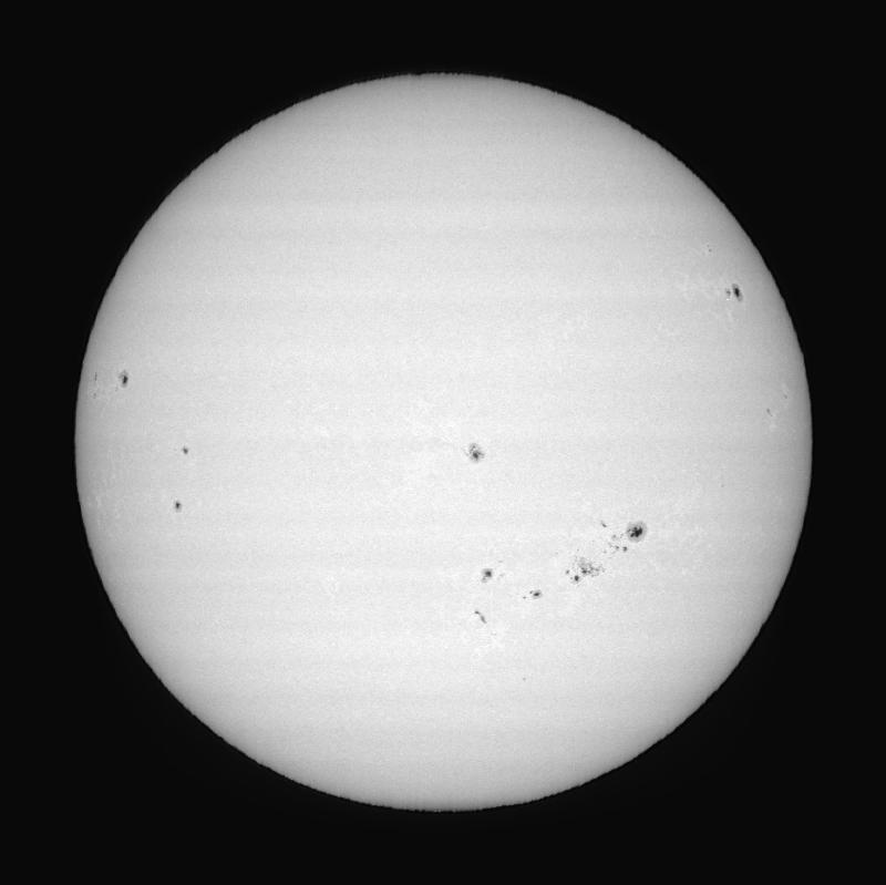 Disque solaire traité (continuum)