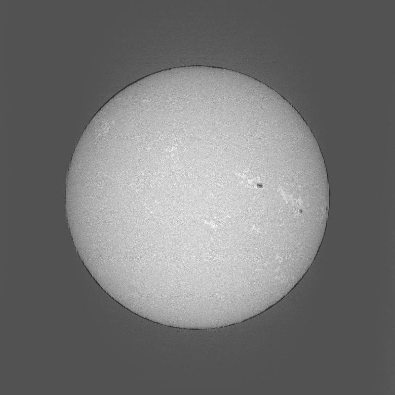 Disque solaire traité (continuum)